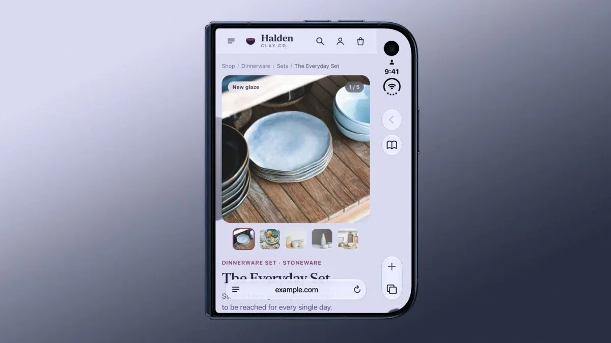 آبل تستكشف توسيع مساحة عرض سفاري على iPhone Duo
