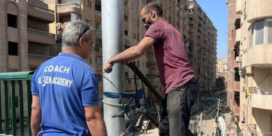 محافظة الجيزة: صيانة عاجلة للسلم الحديدى بمنطقة كعابيش على الطريق الدائرى :اليوم السابع