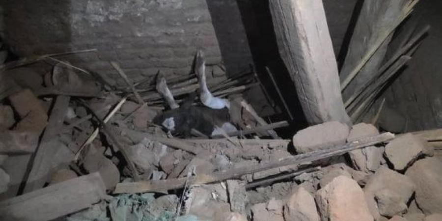 انهيار منزل غير مأهول في جزيرة طما بسوهاج دون إصابات