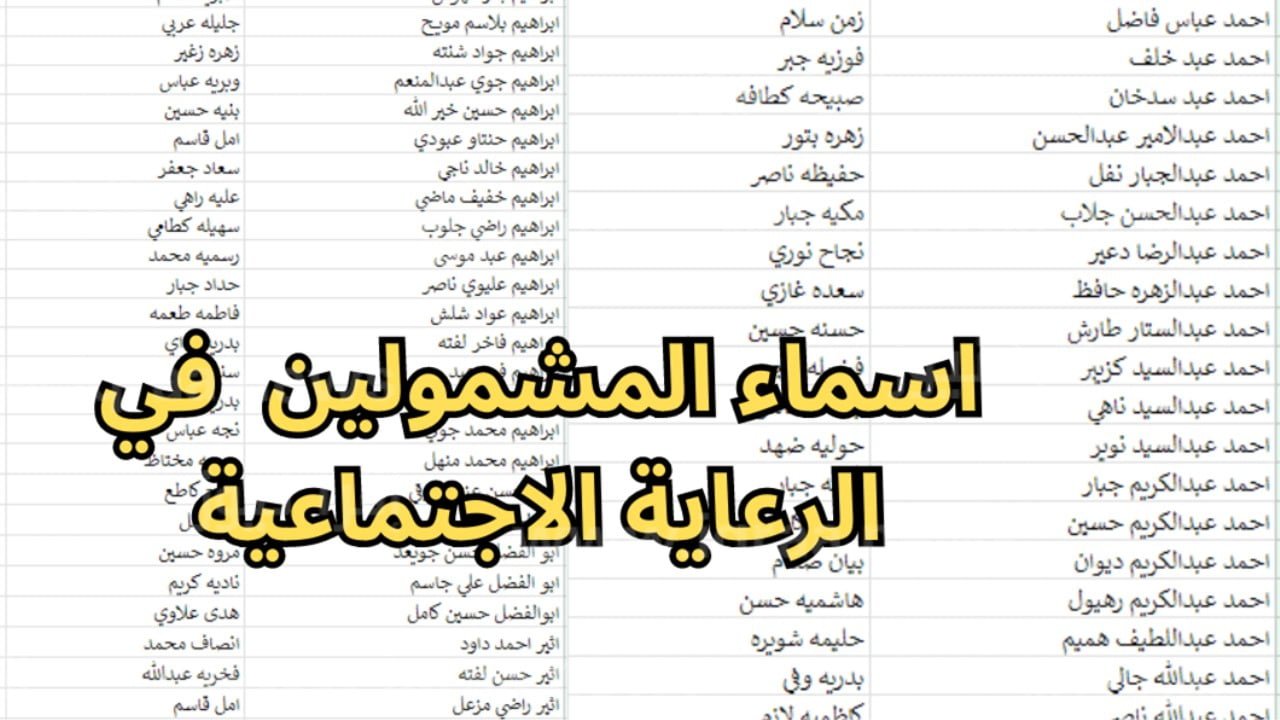 شوف اسمك .. كشوف اسماء المستفيدين من الرعاية الاجتماعية الوجبة الأخيرة 2024