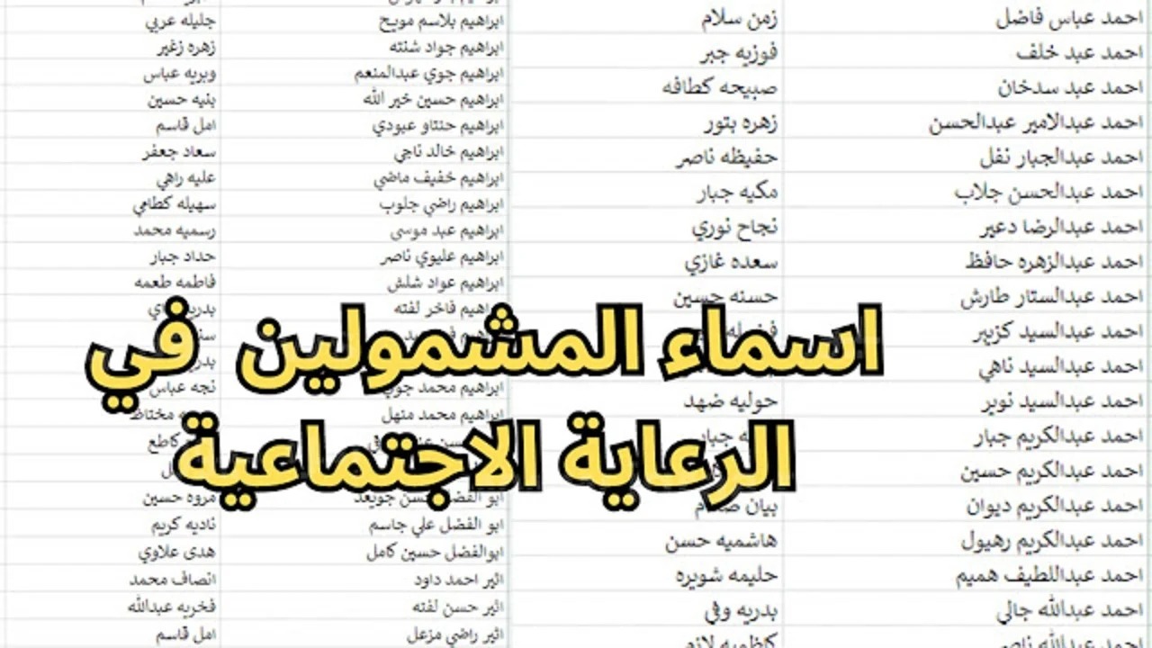 “الآن استعلم” .. رابط اسماء المشمولين بالرعاية الاجتماعية الوجبة الاخيرة عبر وزارة العمل العراقية