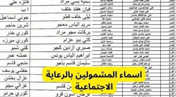 مبروك للجميع.. هنا أسماء المشمولين بالرعاية الاجتماعية في العراق 2024 جميع المحافظات