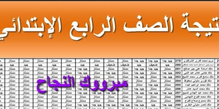 مبروك لجميع الطلاب “ظهرت حالًا” عبر رابط نتيجة الصف الرابع الابتدائي الترم الثاني 2024