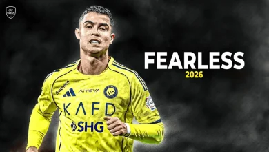 Cristiano Ronaldo football action in Baghdad stadium, 2026